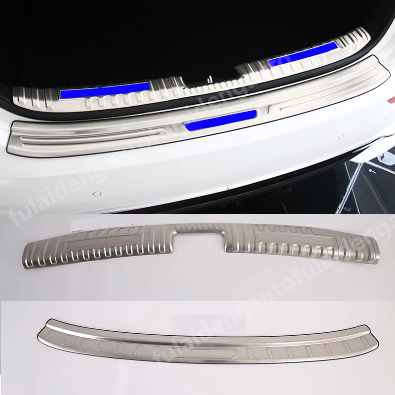 

For Kia Forte K3 2019-2020 Silver/Black titanium Rear Bumper Protector Guard Rearguard Trim Cover Car Styling Accessories