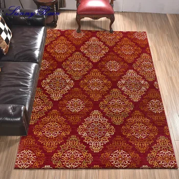 

SunnyRain 1-piece Fleece Printed Red Multi Colored Rug Living Room Carpet Area Rugs for Kitchen Bedroom Rugs Washable