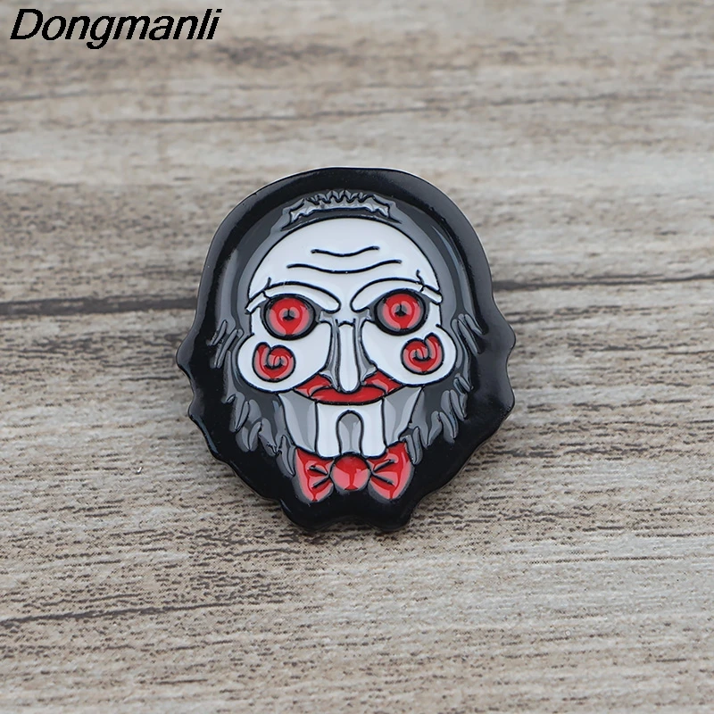 

K505 Billy the Puppet Horror Pins Metal Enamel Pins and Brooches for Lapel Pin Backpack Bags Badge Collection Gifts