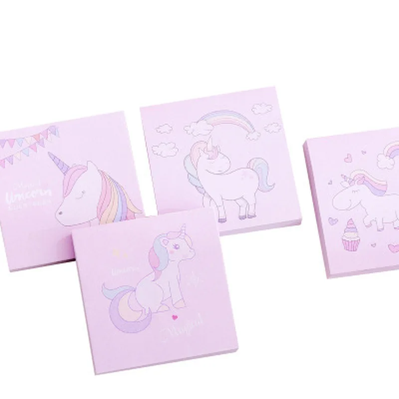

Unicorn Memo Sheets Kawaii Stationery Novelty Planner Stickers Student Sticky Note Cute Cartoon Memo Pad Kawaii School Supplies