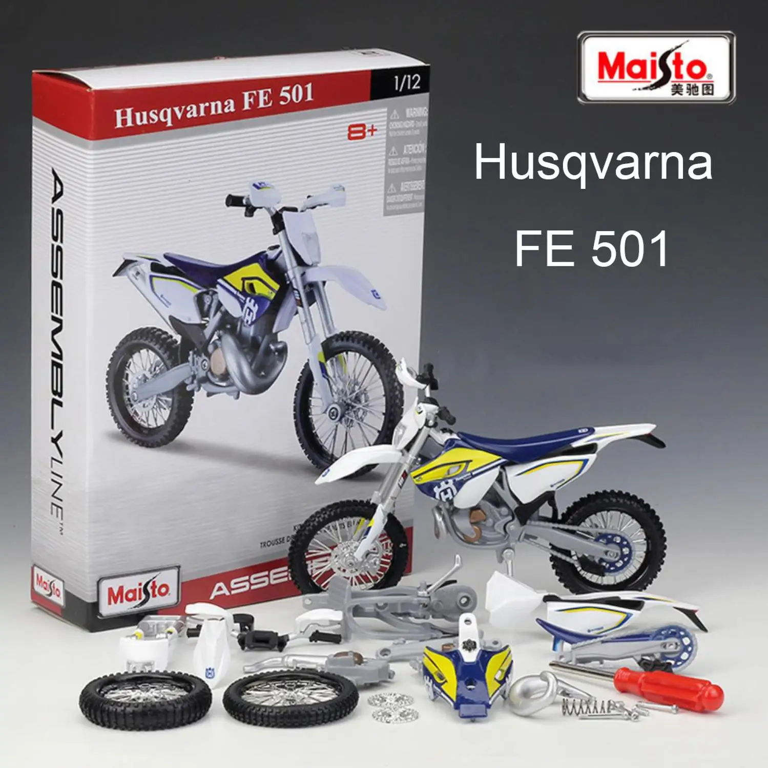 Maisto Husqvarna FE 501 Motorcycle Model Diecast 1:12 Scale Off-road Motor Toys 