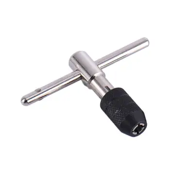 

1/8-1/4 T-handle Reversible Single Tap Wrench Tapping Threading Tool M3-M8 Screwdriver Tap Holder Hand Tool