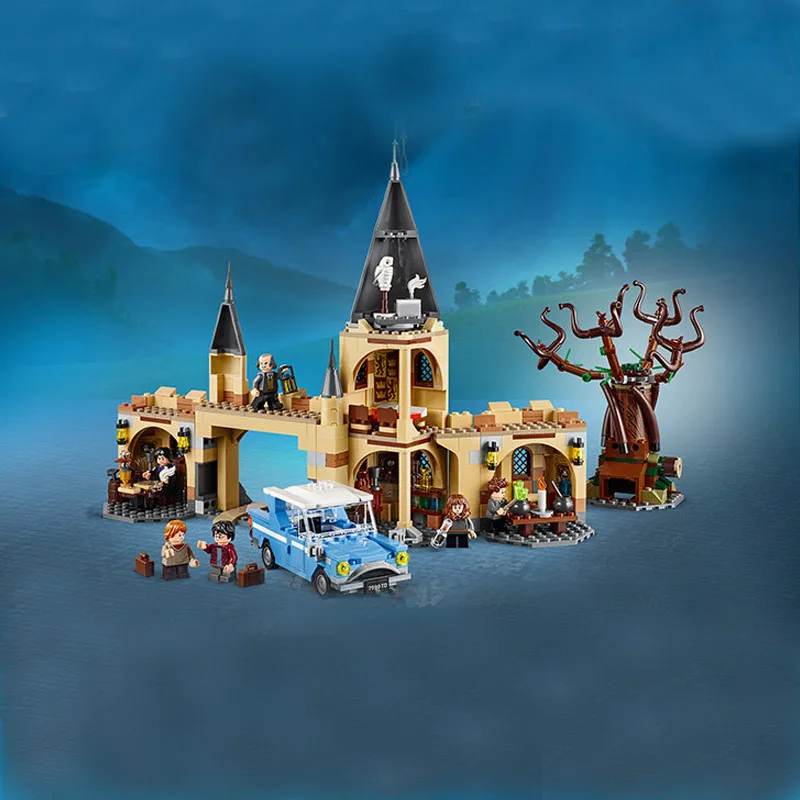 

Hogwartsa Whomping Willow Building Blocks Bricks Compatible LegoING Harry Potters Movie Castle Hall 75953 Toys for Children