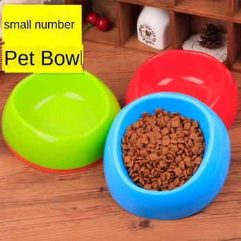 

Dog Bowl Candy Color Plastic Pet Single Bowl Small Cat Tableware Pet Supplies