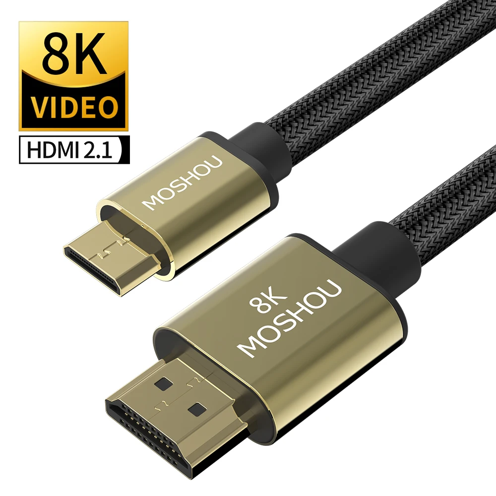 Мини HDMI к HDMI-совместимый кабель MOSHOU 8K @ 60 Гц 4K 120 | Электроника