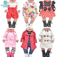 Ropa para muñeca, abrigo ajustado, conjunto de correa para muñeca recién nacida de 43cm y accesorios para muñeca americana