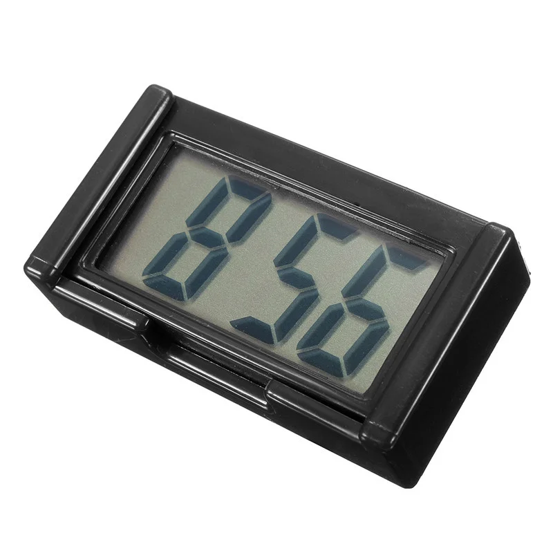 1pc Mini Car Clock Auto Truck Dashboard Time Convenient Durable Self-Adhesive Bracket Vehicle Electronic Digital Clock For Car