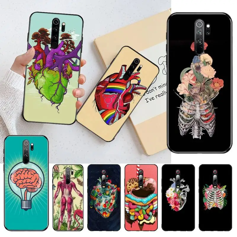 Medical Human Organs Brain Meridian Kidney Art Coque Shell Phone Case for Redmi Note 8 8A 8T 7 6 6A 5 5A 4 4X 4A Go Pro | Мобильные
