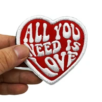 ALL YOU NEED IS LOVE Embroidered Patch – High Quality 3D Creativity Badge with Hook & Loop Armband for Jackets, Backpacks & Clothing - Image 4