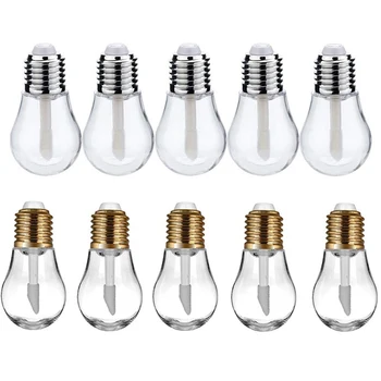 

5/10pcs Empty Lip Glaze Container Mini Light Bulb Shape Lip Gloss Tube Refillable Bottles Clear DIY Cosmetic Sample Container