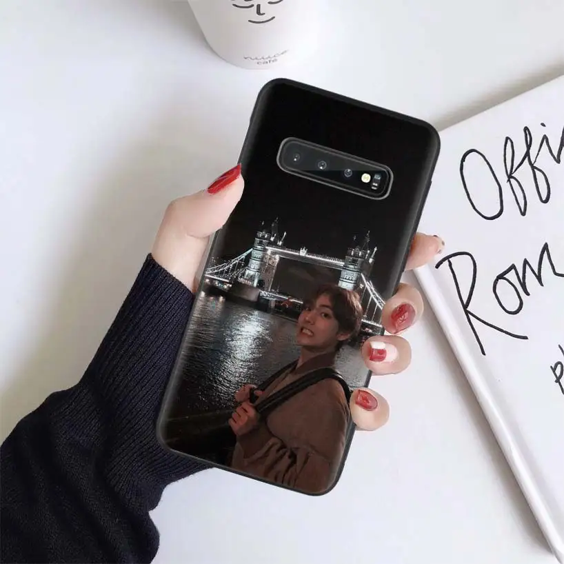 BS130-1 Kpop Ким V Taehyung чехол для samsung Galaxy S10+ Plus Lite Note 10 9 8 S9 S8 J4 J6+ Plus S7 S6 черный чехол для телефона - Цвет: BS130-1