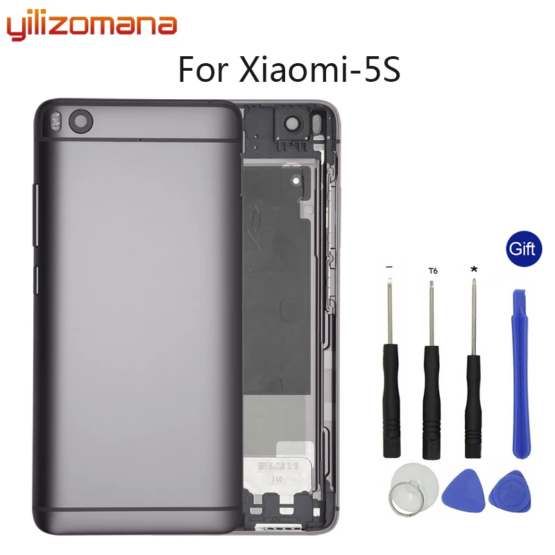 gray YILIZOMANA задняя крышка для Xiao mi 5s mi 5s мобильный телефон задняя дверь корпуса Запчасти чехол Замена батареи Бесплатные инструменты - Цвет: gray