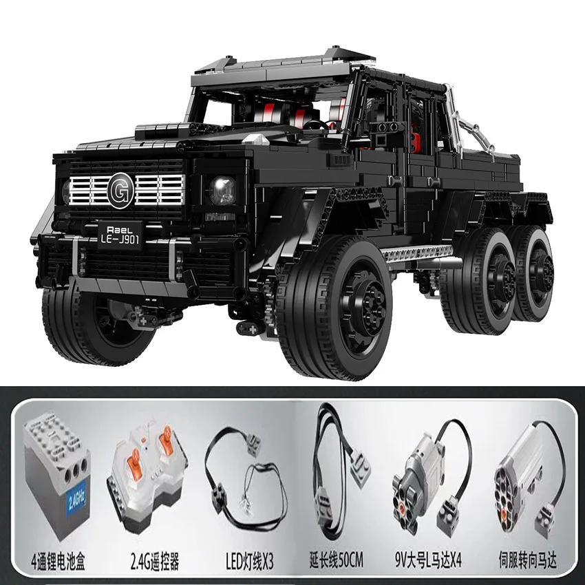 LE-J901, 3300 шт., серия техник, совместимая с MOC 2425 G63AMG 6X6 LAND CRUISER, набор, модель, строительные блоки, кирпичи, детские машинки, игрушки
