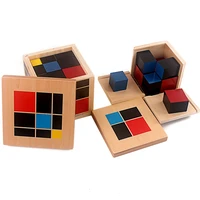 Montessori Arithmetic Algebraic Binomial Cube Trinomial Cube Wooden Toys Mathematics Materials for Elementary Wooden Math Toys 1