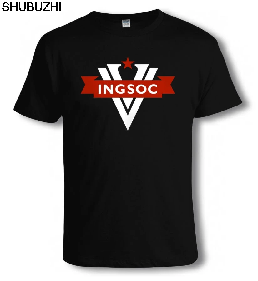 

1984 BIG BROTHER George Orwell INGSOC T SHIRT, Occupy Wall St 99% Guy Fawkes V New T Shirts Funny Tops Tee New Unisex Funny Tops