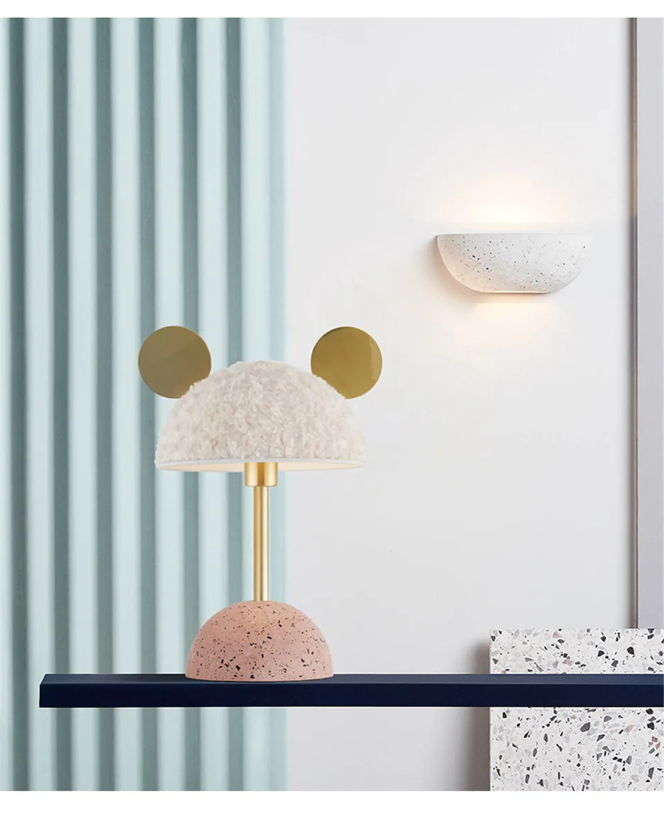 Modern Iron Table Lamp Home Deco Cartoon Table Lamps For The Bedroom Bedside Study Hotel Living Children's Room Desk Light Lamp