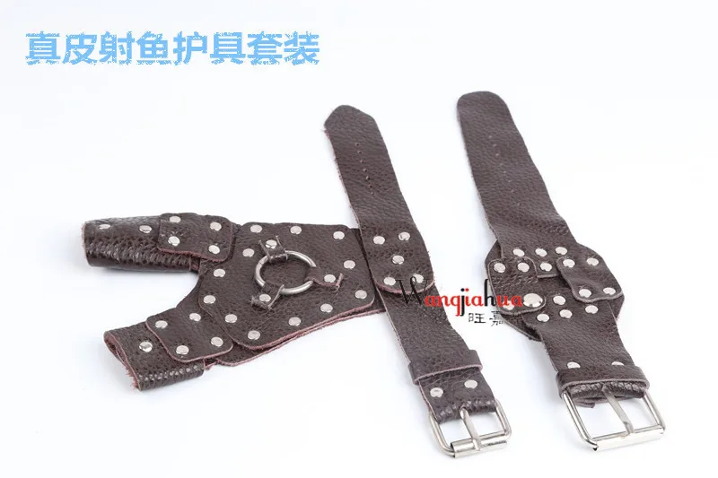 Приспособление для охоты защита рук перчатки для рыбалки Harpoon Bracer воловья сталь пластина ручная защита Натуральная кожа рыболовные принадлежности