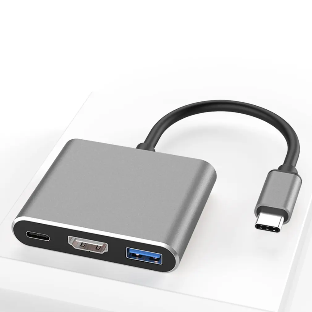 

Usb c HDMI Type c Hdmi Converter Adapter 3-in-1 Type-c to Usb Converter 1080p 4k Uhd for Laptops Mobile Phones