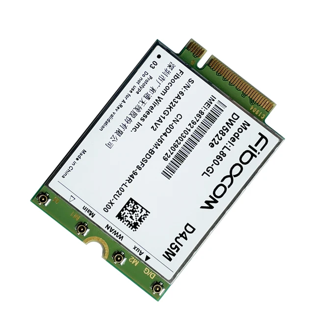 WDXUN DW5822e L860-GL D4J5M 4G модуль 1 Гбит/с Cat16 4G карта 4G модуль M.2 для ноутбука Inspiron 7490 4