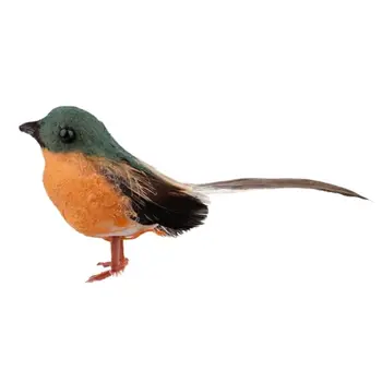 

12 Pcs/Set Simulation Artificial Foam Feather Robin Bird Christmas Tree Ornament
