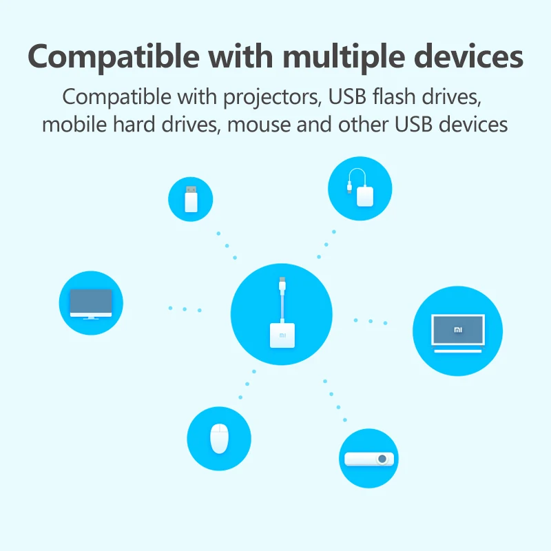 Xiao mi USB-C в HD mi Многофункциональный преобразователь адаптер 4K 1080P HD TV USB 3,0 PD2.0 Smart Charge для Macbook mi ноутбук ПК