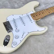 Высокое качество FDST-1021 кремовый белый цвет твердый корпус с белой накладкой кленовый гриф электрогитара