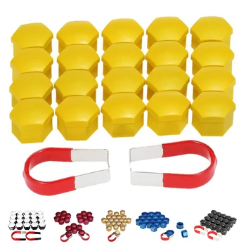 

20pcs 17mm Car Plastic Caps Bolts Covers Nuts Alloy Wheel For Skoda, , Mercedes, BMW Color: Black