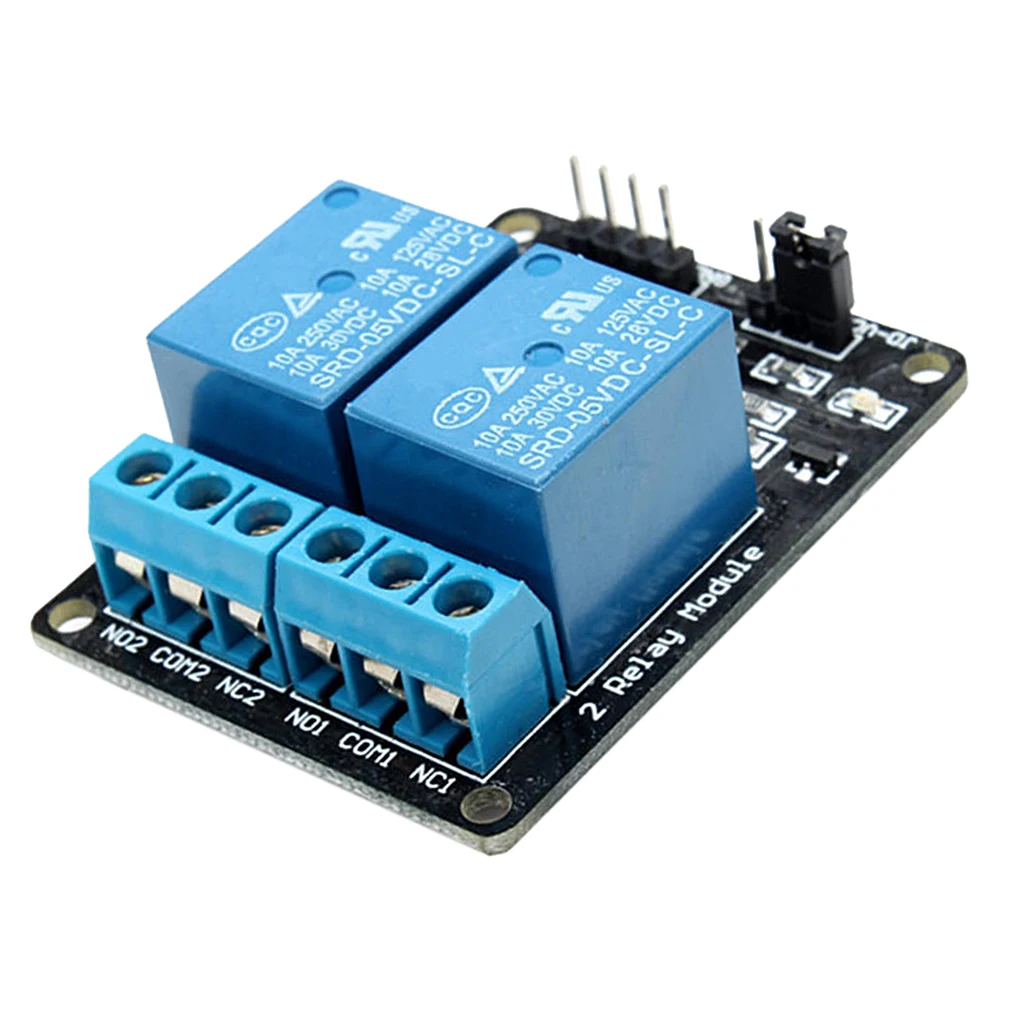 2-Channel Relay Module With Optocoupler Protection for PLC Automation Equipment Control