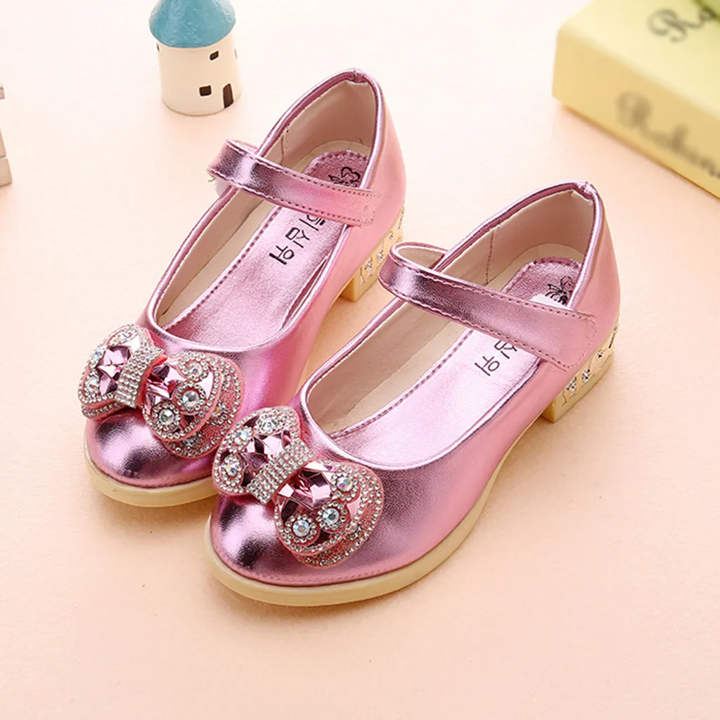 

Summer Shoes Fashion For Girls Kids Baby Girls Crystal Bling Bowknot Single Princess Shoes Sandals Girls Shoes Princess