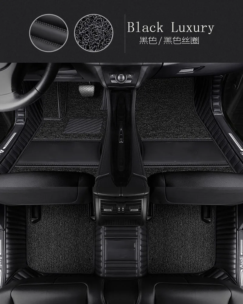 Car floor mats with Logo/Brand Logo specially for Audi Q3 5D high quality foot case car styling carpet rugs heavy duty liners (2 |