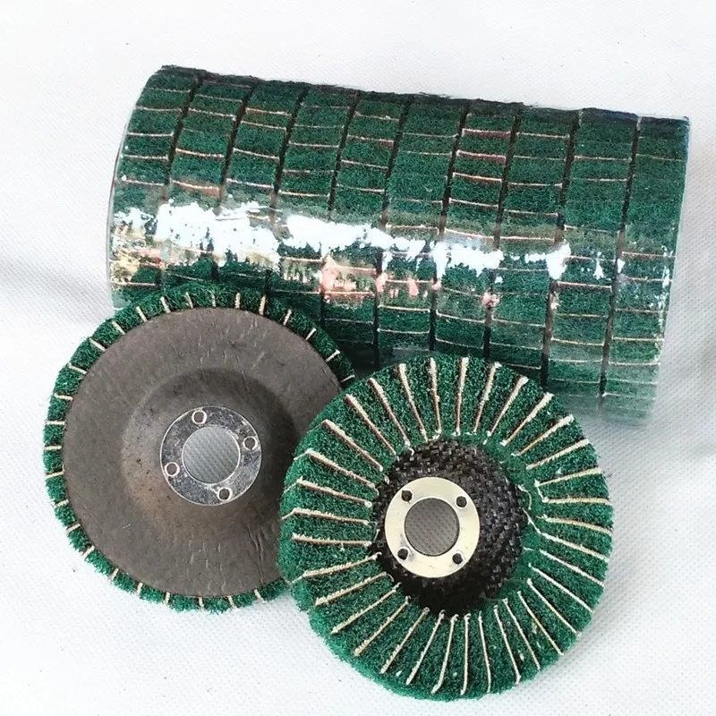 

4-Inch Angular Flap Wheel 100 Vertical Type Scouring Pad Clip Emery Cloth Wheel Polishing Wheel Pulling Wheel Scouring Pad Louvr