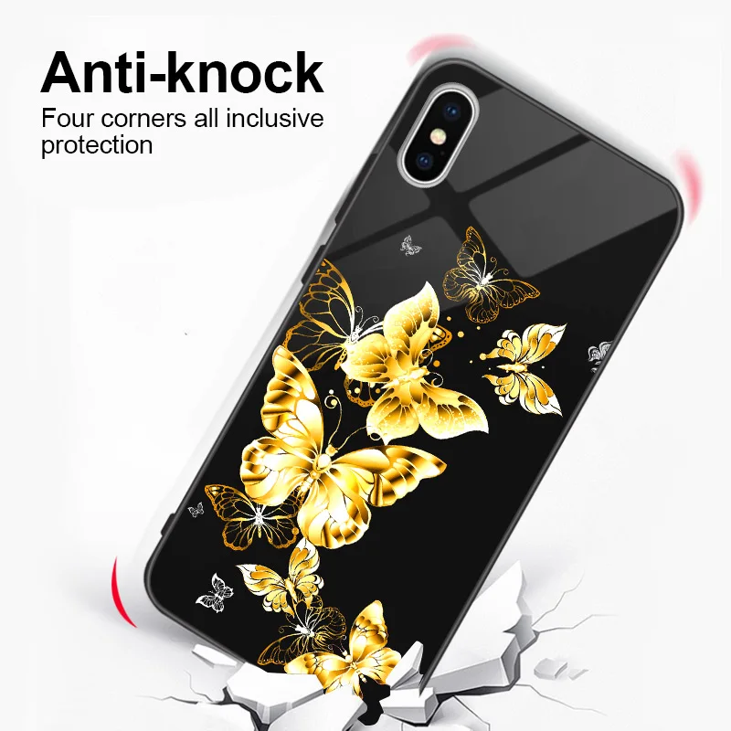 Чехол для iPhone Xs Max Xr 8 7 6 6S Plus 5 5S SE чехол Роскошный телефона PC + TPU XS X задняя крышка| |