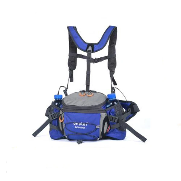 8L Sports Waist Bag Outdoor Hiking Riding Waterproof Wearproof Backpack Camping Travel Shoulder Bag Water Bottle Pack  X352D blue