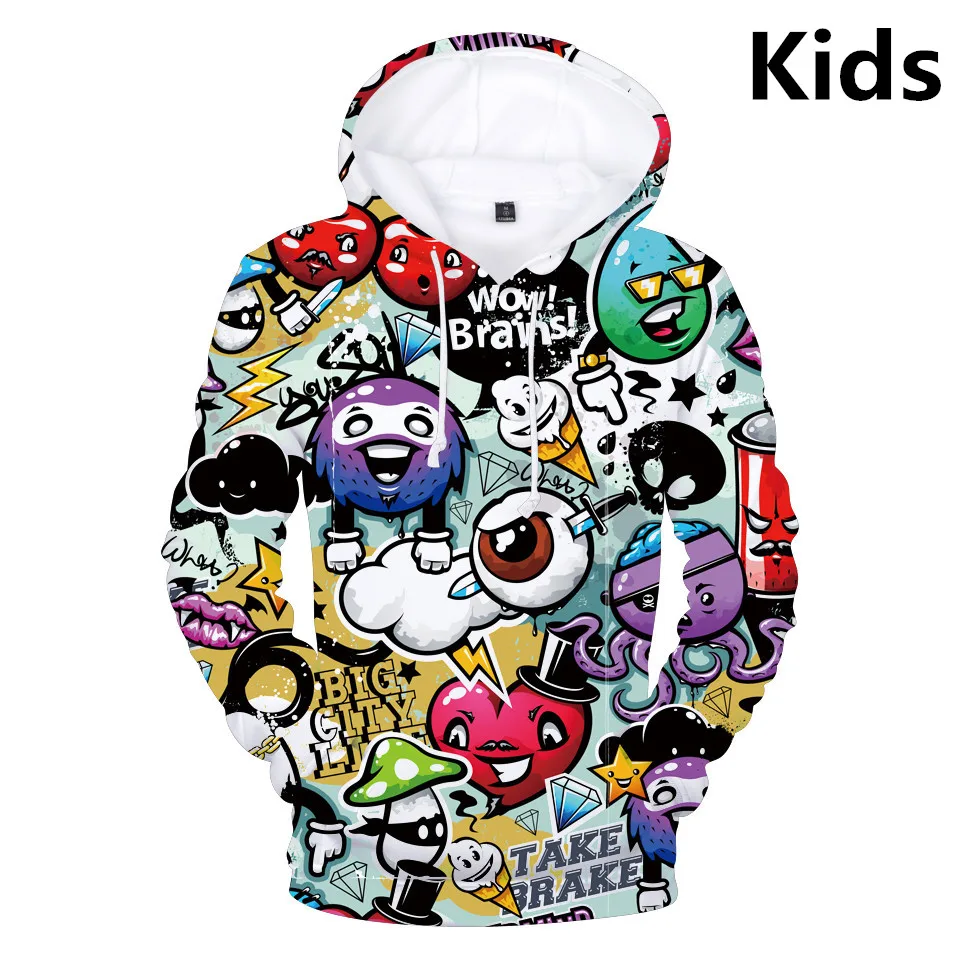 3D Print Pullover Hoodies with Pocket Animals Wild Soft Fleece Hooded Sweatshirt for Youth Teens Kids Boys Girls 7-20 Years