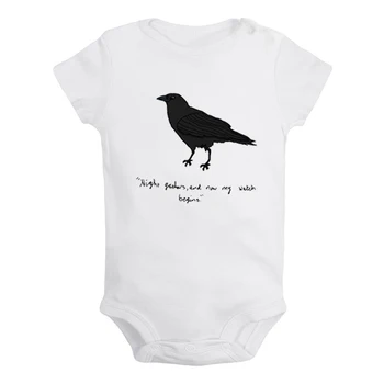 

Game of Thrones Brandon Stark Three-eyed Crow All Men Must Die Newborn Baby Girl Boys Clothes Short Sleeve Romper Outfits