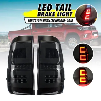 

LED Taillight For Toyota Hilux Revo SR5 M70 2015 2016 2017 2018 Tail Light Smoke Styling Rear Brake Driving Lamp Drl Tail Lights