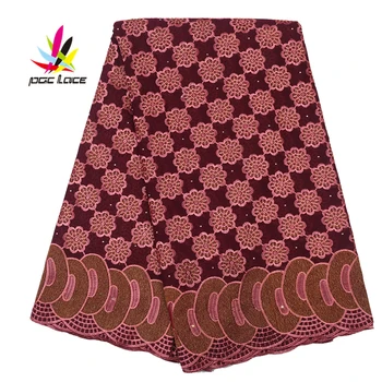 

Swiss Lace Fabric Embroidered Mesh Rhinestone Mesh Wedding Lace Fabric Latest 2019 Flower Dry Laces for Nigeria AMY2723B