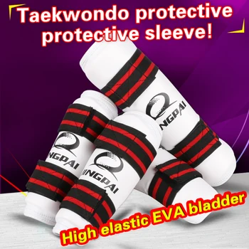 2 Pcs/4 Pcs Taekwondo Protector Wtf Caneleira Scheenbeschermer Taekwondo Arm Guard Been Guards Taekwondo-Protector Enkel bescherming Gear 2 Pcs/4 Pcs Taekwondo Protector Wtf Caneleira Scheenbeschermer Taekwondo Arm Guard Been Guards Taekwondo-Protector Enkel bescherming Gear