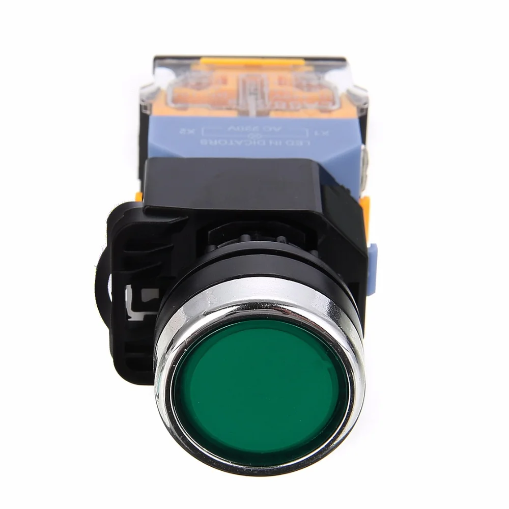 22mm NO+NC START STOP DPST Latching Momentary Push Button Switch SelfLock 220V