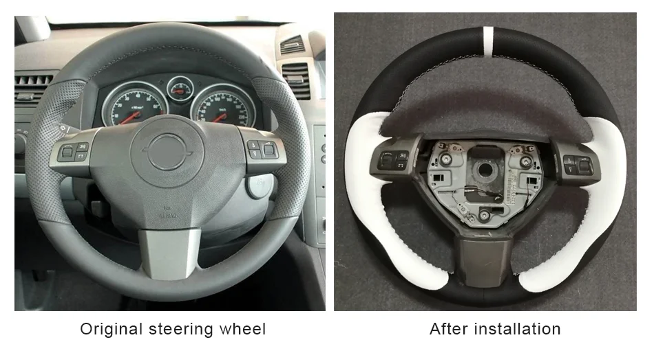 Искусственная кожа Чехол рулевого колеса автомобиля для Opel Astra(H) Signum Corsa 2004-2009 Zaflra(B) 2005- Vectra(C) 2005-2009