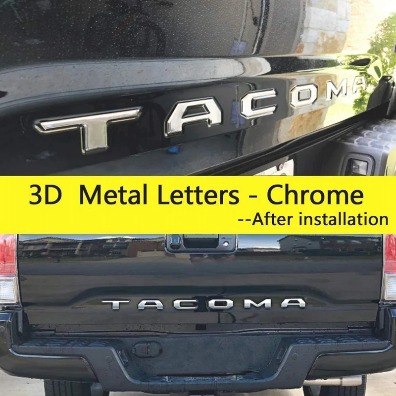 3D рельефная Эмблема для Toyota Tacoma- эмблема вставки(хром