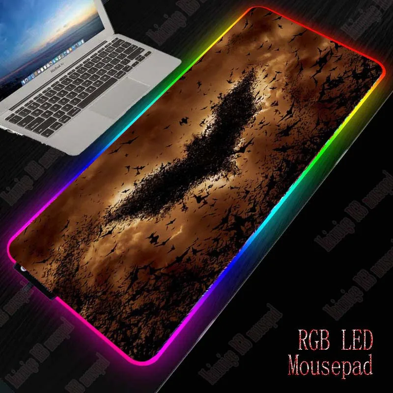 Большой коврик для мыши Yuzuoan XL с логотипом Бэтмена RGB Esports игровой плеер