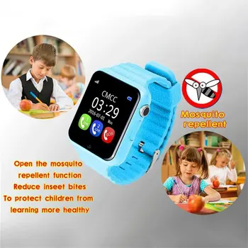 

V7K Children Smart Watch Security Safety Monitor Anti Lost GPS Location Positioning Tracker Display Screen Waterproof