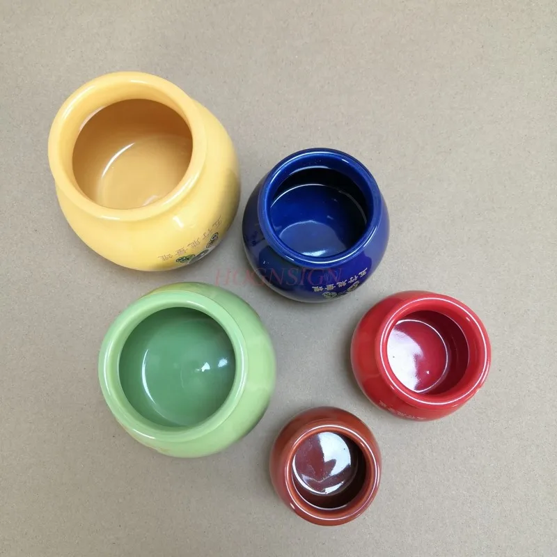 5pcs Health Tank Massage Cup Slimming Beauty Ceramic Treatment Pot Cupping Fire Jar Therapy Care Tool Body 4