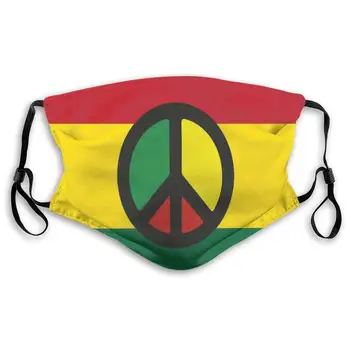 

Unisex Half Face Mouth Mask Face Masks Anti-Dust Face Windproof Ski,Reggae Culture Peace Symbol Caribbean Country Flag Design
