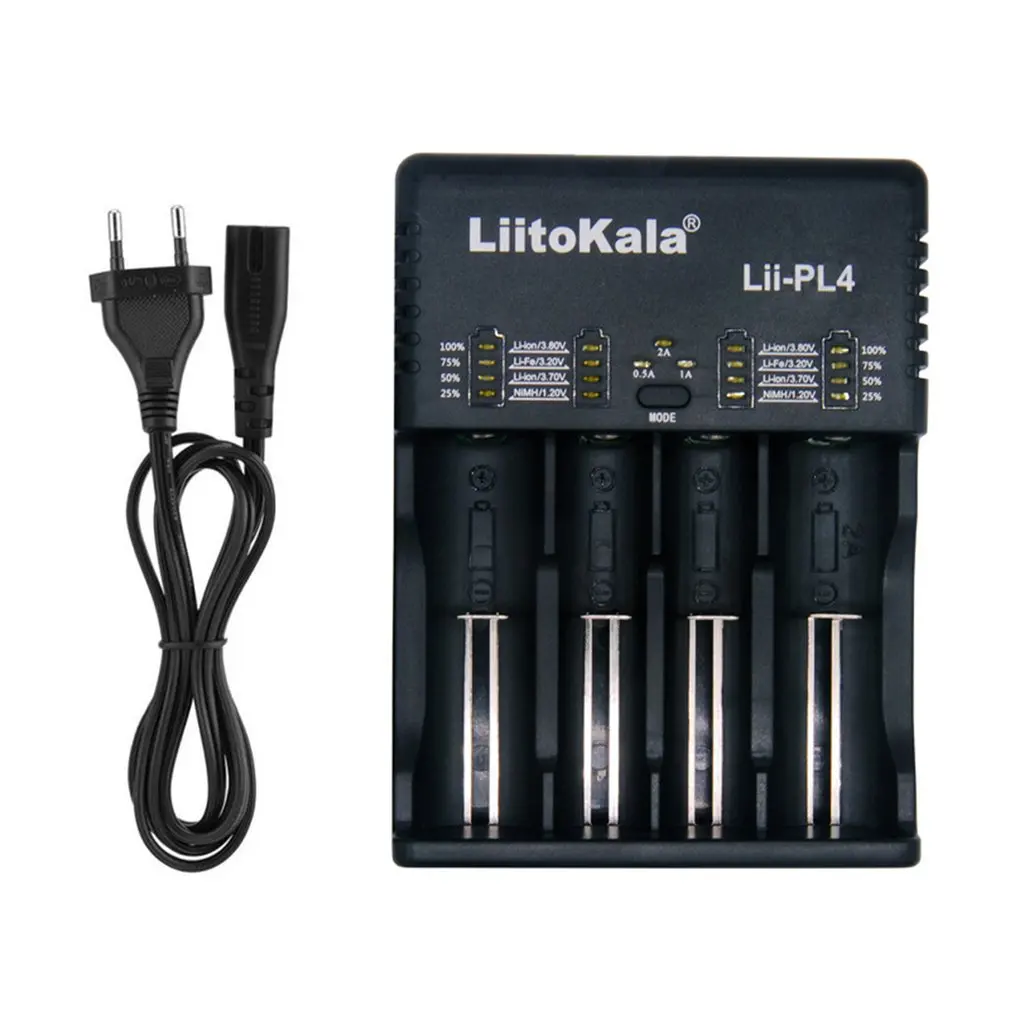 

Liitokala Lii-PL4 18650 Charger 26650 16340 14500 4 Slots NiMH li-ion Battery Smart Universal Battery Charger