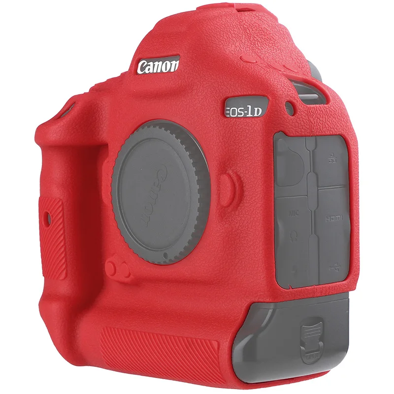 Для Canon 5D3 5diii 5D4 5DIV 6D2 6DII 80D 1DX 1DX2 1dxii мягкий силиконовый Камера Корпус чехол кожи личи Камера Защитная крышка - Цвет: 1DX 1DX2 1DXII Red