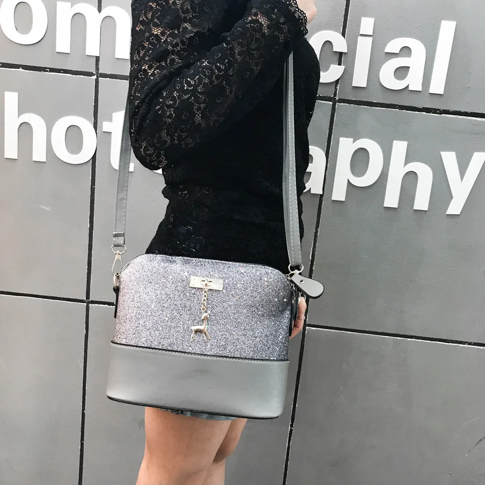 Womens Crossbody Bags Sequins Small Deer Shoulder Bags Leather Chains Messenger Bag Luxury design Bag bolsa feminina