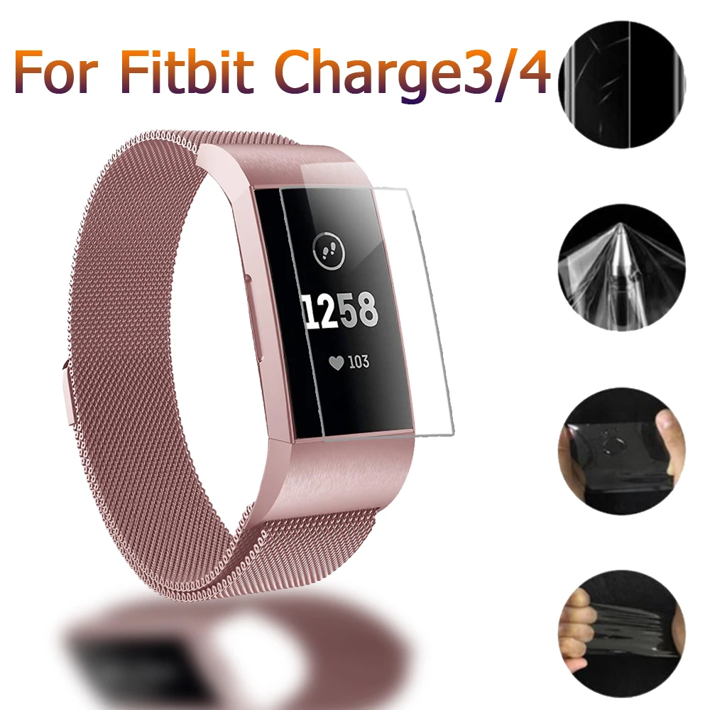 

New Full Covers Screen Protector for Fitbit Charge 3 Fashion Soft Protective Film For Fitbit Charge 3 Charge4 Not Tempered Glass