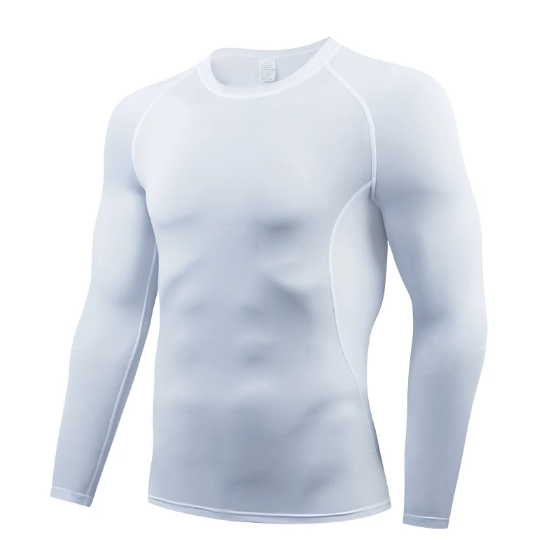 Maillot de sport de compression à séchage rapide pour hommes, t-shirts de course et de fitness, chemises de football, couche de base sportive